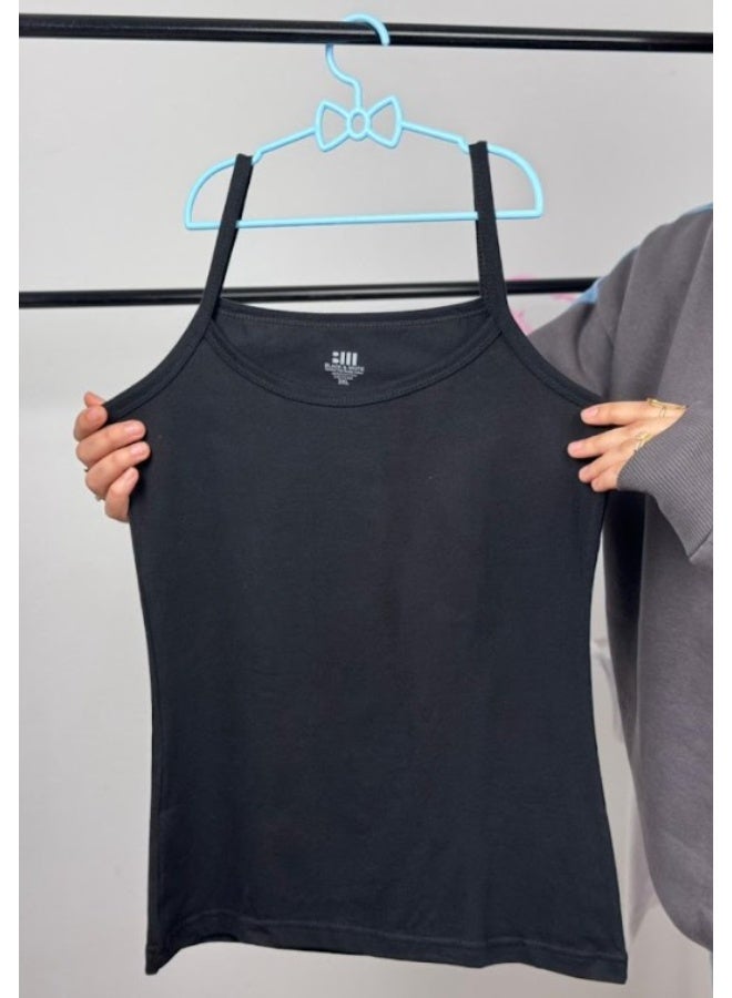 Black & White Cotton Classic Tank Top White (High Quality of Egyptian Cotton) - Image 3